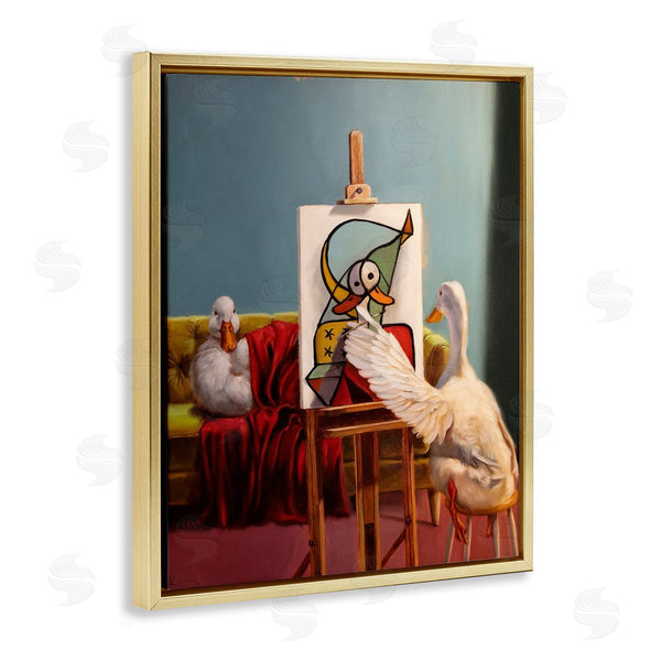 Stupell Industries Lucia Heffernan | Duckcasso Funny Painter Duck