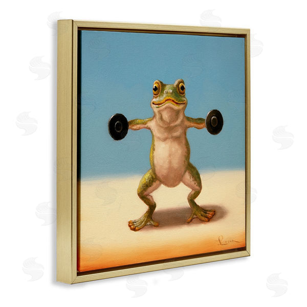 Stupell Industries Lucia Heffernan | Exercise Weights Frog