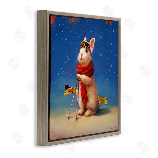 Stupell Industries Lucia Heffernan | First Snow Bunny & Skis