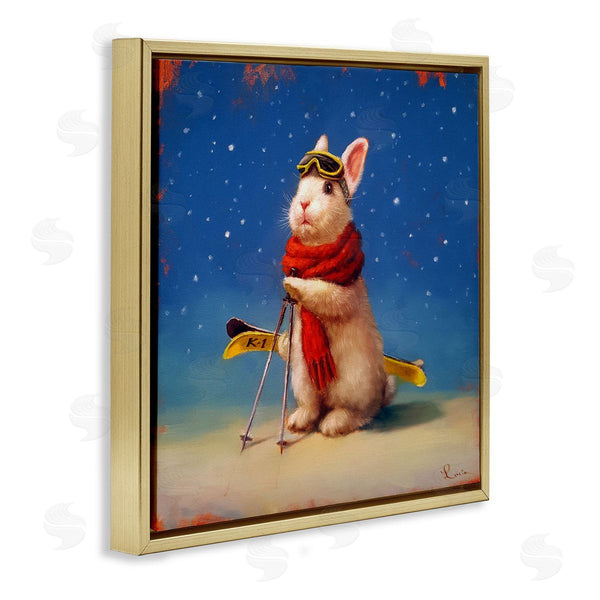 Stupell Industries Lucia Heffernan | First Snow Bunny & Skis