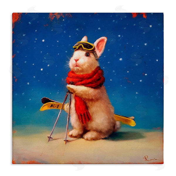 stupell industries Lucia Heffernan | First Snow Bunny & Skis