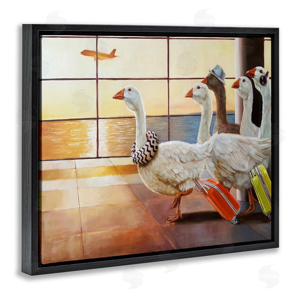 Stupell Industries Lucia Heffernan | Flock Of Geese At Airport Wall Art
