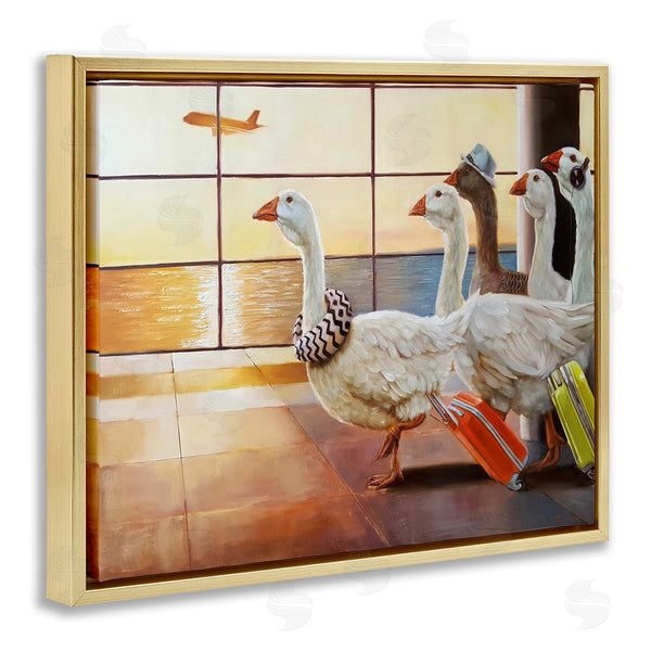 Stupell Industries Lucia Heffernan | Flock Of Geese At Airport Wall Art