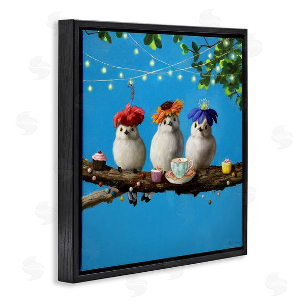 Stupell Industries Lucia Heffernan | Floral Birds Relaxing Teatime Cupcakes Tree Branch Wall Art