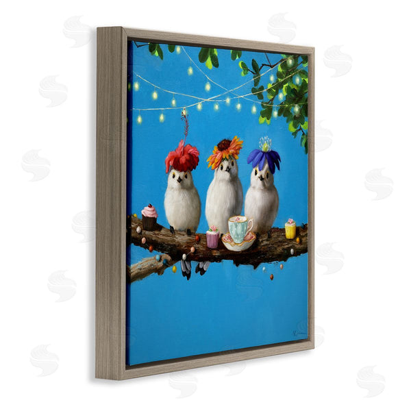 Stupell Industries Lucia Heffernan | Floral Birds Relaxing Teatime Cupcakes Tree Branch Wall Art