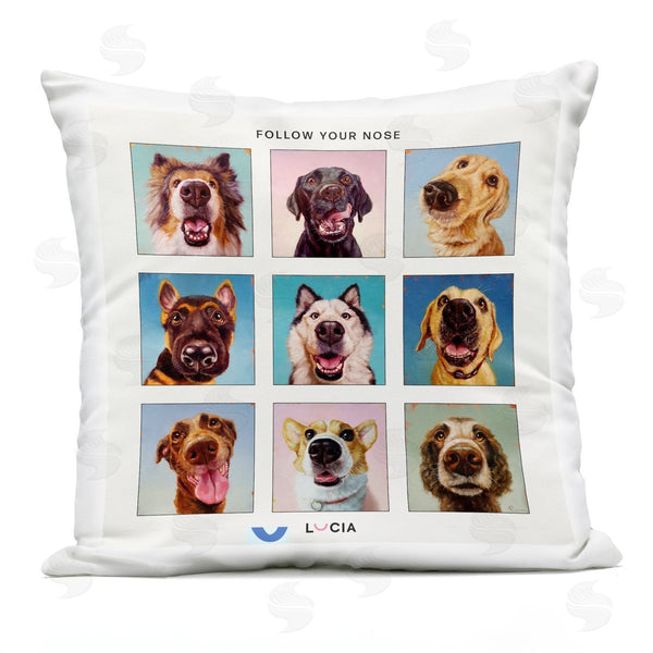 Stupell Industries Lucia Heffernan | Follow Your Nose Dogs Printed Throw Pillow