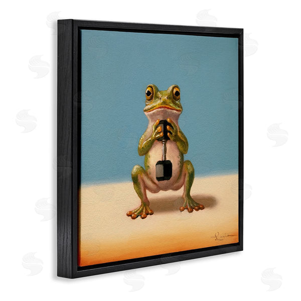 Stupell Industries Lucia Heffernan | Frog Lifting Weights