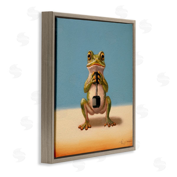 Stupell Industries Lucia Heffernan | Frog Lifting Weights