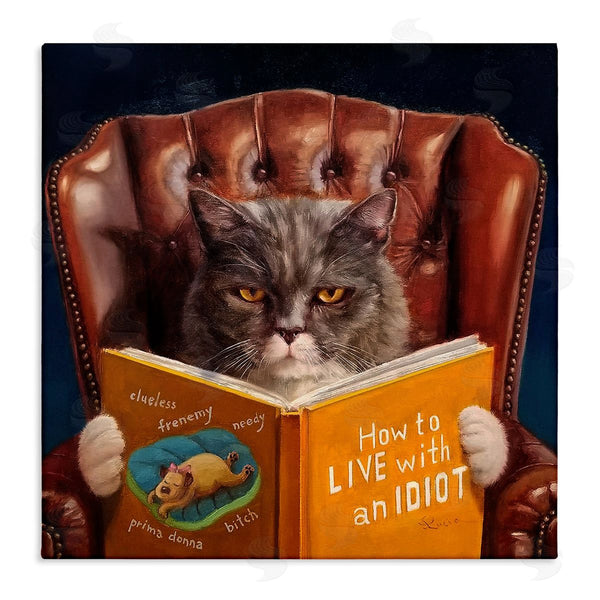 stupell industries Lucia Heffernan | Funny Cat Reading Dog Book