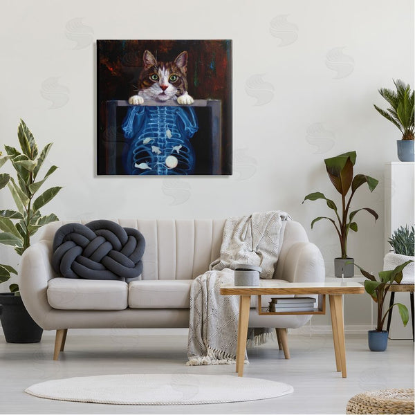 Stupell Industries Lucia Heffernan | Funny Cat X-Ray Mice Wall Art