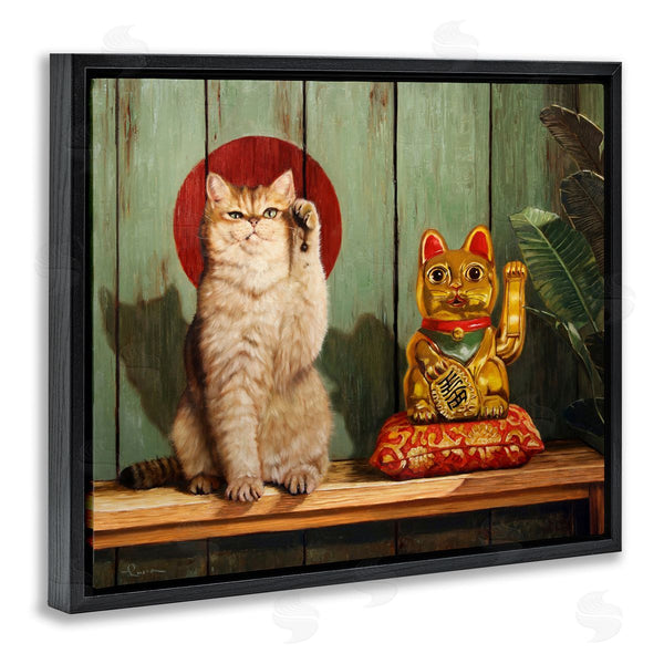 Stupell Industries Lucia Heffernan | Funny Lucky Cat Pose Wall Art