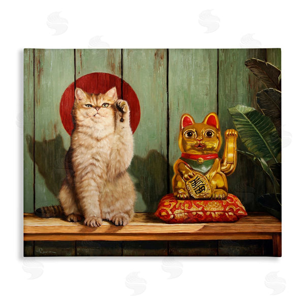 stupell industries Lucia Heffernan | Funny Lucky Cat Pose Wall Art