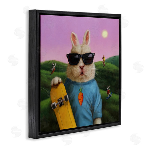 Stupell Industries Lucia Heffernan | Funny Rabbit Skateboarding Park Wall Art