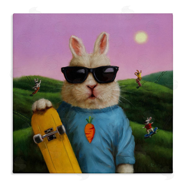 stupell industries Lucia Heffernan | Funny Rabbit Skateboarding Park Wall Art