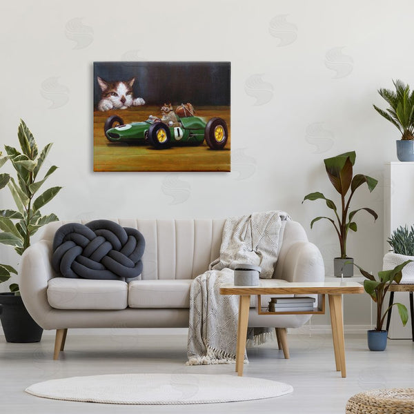 Stupell Industries Lucia Heffernan | Funny Squirrel In Race Car Wall Art