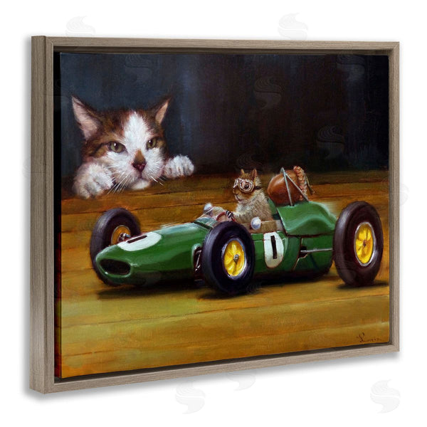 Stupell Industries Lucia Heffernan | Funny Squirrel In Race Car Wall Art