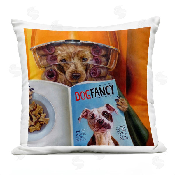 Stupell Industries Lucia Heffernan | Glam Salon Dog Perm Fashion Hairstyle Magazine Printed Throw Pillow