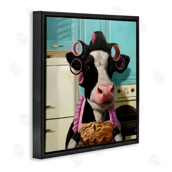 Stupell Industries Lucia Heffernan | Glamorous Cow Baking Pie Wall Art