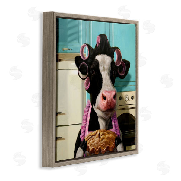 Stupell Industries Lucia Heffernan | Glamorous Cow Baking Pie Wall Art