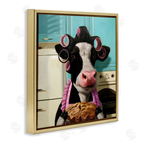 Stupell Industries Lucia Heffernan | Glamorous Cow Baking Pie Wall Art
