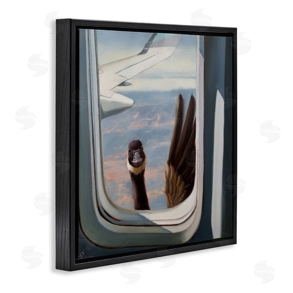 Stupell Industries Lucia Heffernan | Goose In Airplane Window Scene