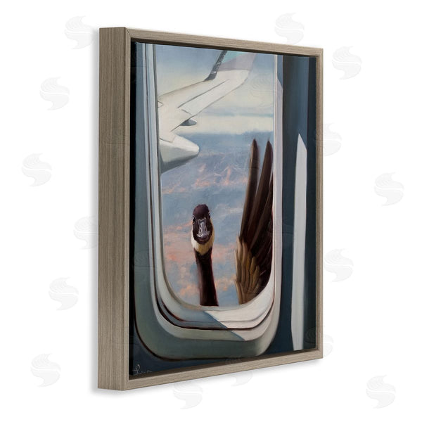 Stupell Industries Lucia Heffernan | Goose In Airplane Window Scene