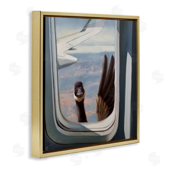 Stupell Industries Lucia Heffernan | Goose In Airplane Window Scene