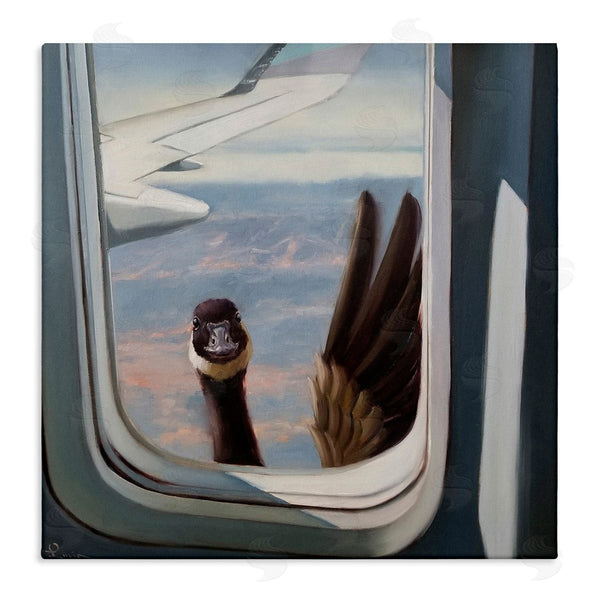 stupell industries Lucia Heffernan | Goose in Airplane Window Scene
