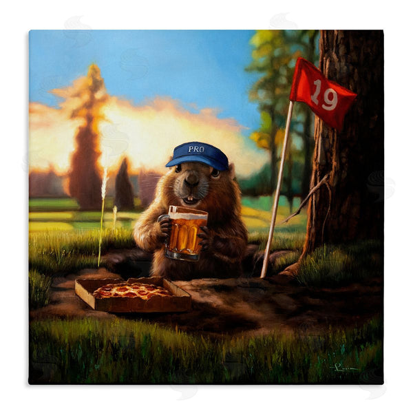 stupell industries Lucia Heffernan | Groundhog with Pizza & Beer