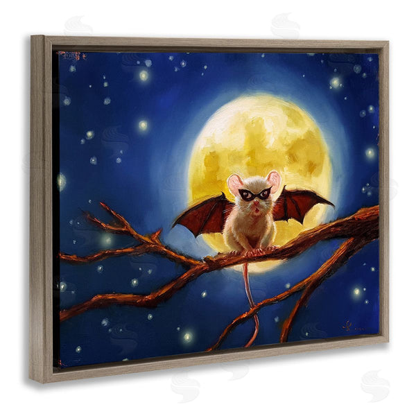 Stupell Industries Lucia Heffernan | Halloween Mouse Moon Bat Costume