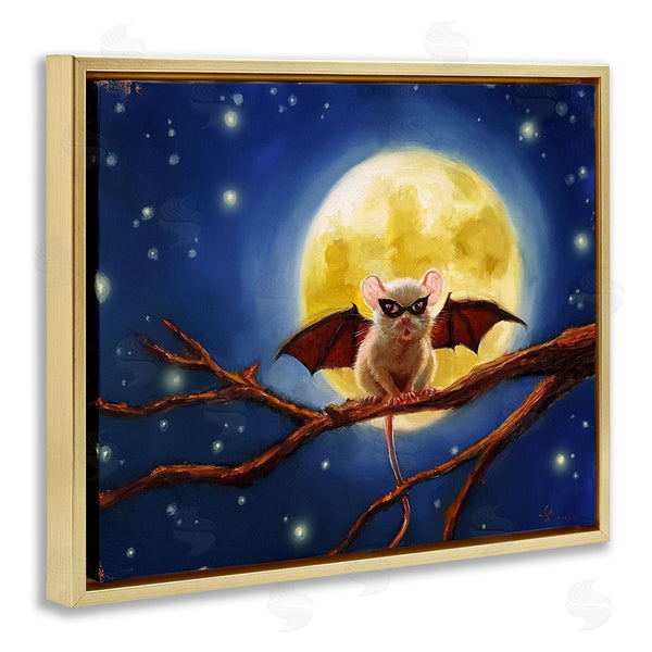 Stupell Industries Lucia Heffernan | Halloween Mouse Moon Bat Costume