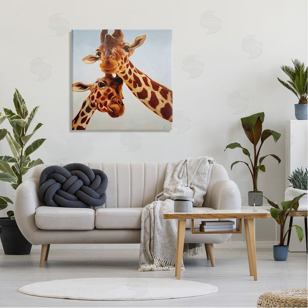 Stupell Industries Lucia Heffernan | Happy Giraffe Duo Portrait Wall Art