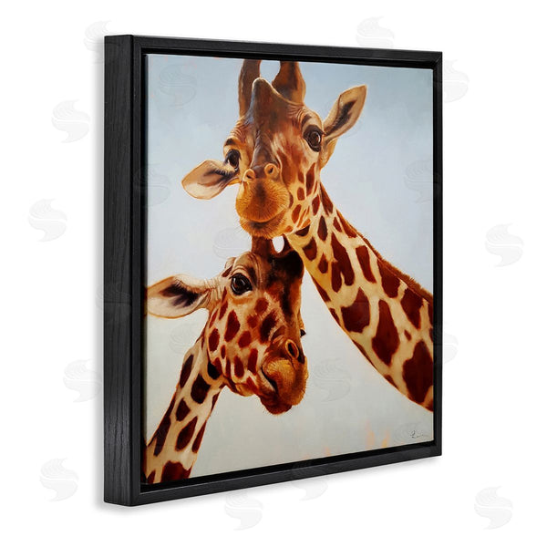 Stupell Industries Lucia Heffernan | Happy Giraffe Duo Portrait Wall Art