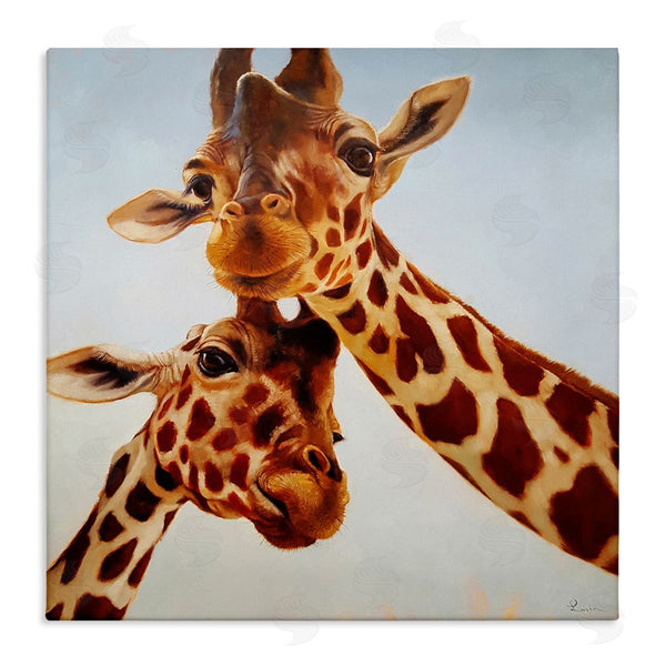 stupell industries Lucia Heffernan | Happy Giraffe Duo Portrait Wall Art