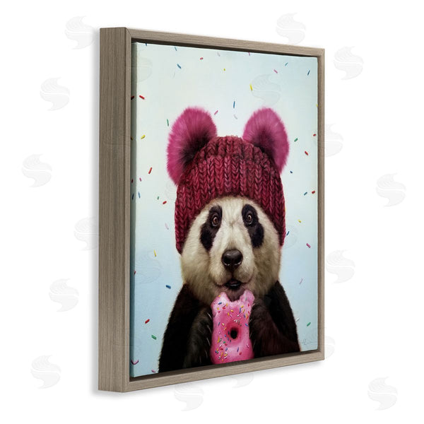 Stupell Industries Lucia Heffernan | Happy Panda Bear With Donut