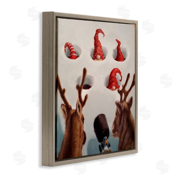 Stupell Industries Lucia Heffernan | Holiday Whack An Elf Humor