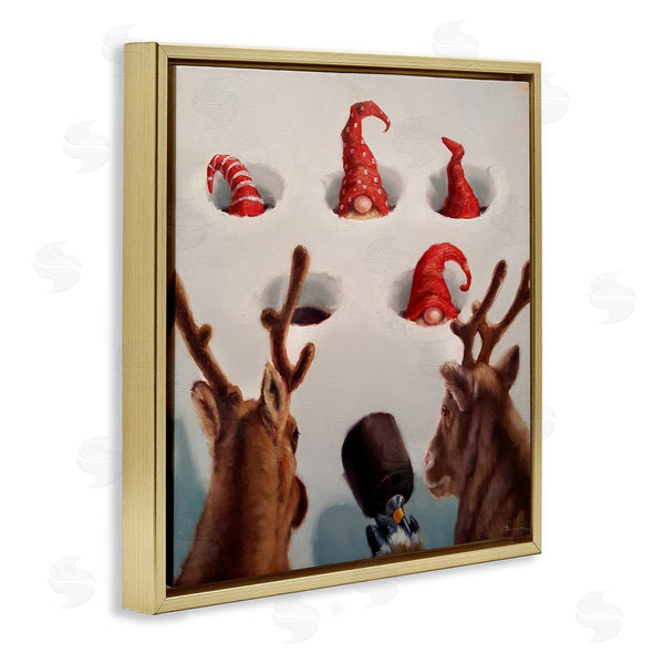 Stupell Industries Lucia Heffernan | Holiday Whack An Elf Humor