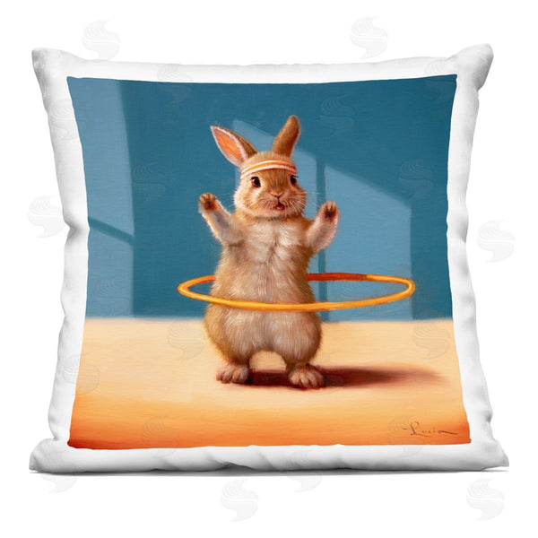 stupell industries Lucia Heffernan | Hula Hooping Rabbit Printed Throw Pillow
