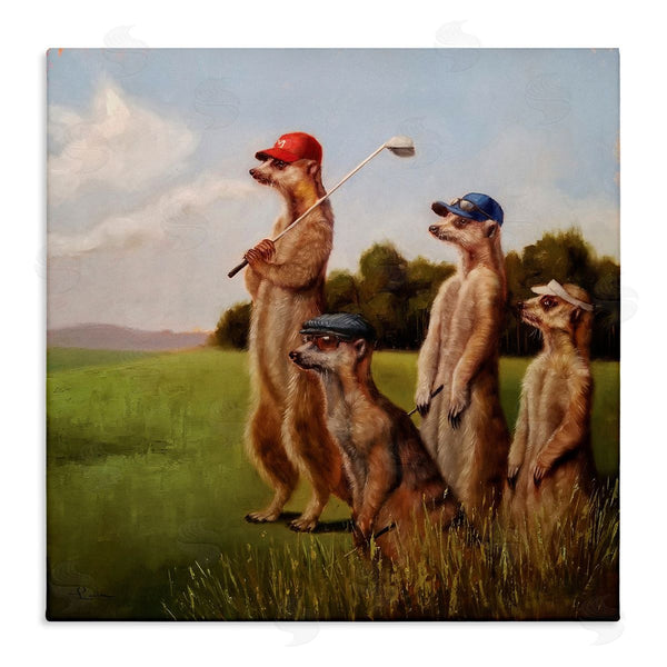 stupell industries Lucia Heffernan | Meerkats Playing Golf