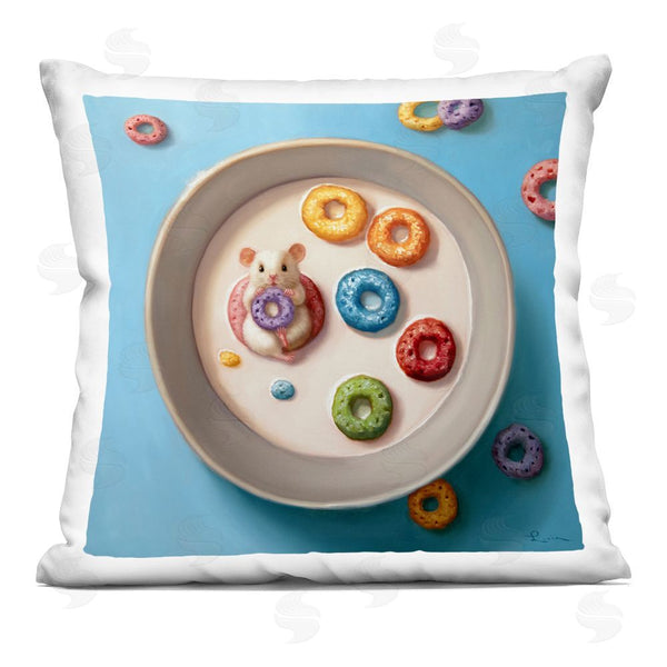 stupell industries Lucia Heffernan | Morning Dunk Cereal Mouse Throw Pillow
