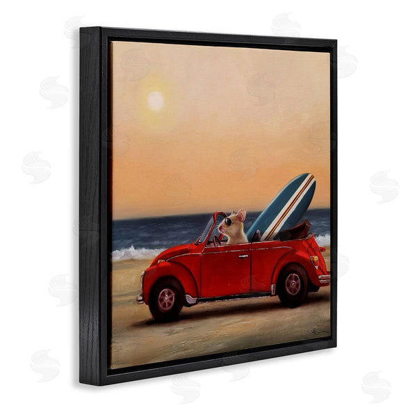 Stupell Industries Lucia Heffernan | Mouse In Beach Coast Cruiser