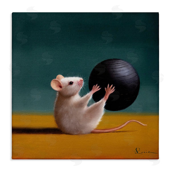 stupell industries Lucia Heffernan | Mouse with Exercise Ball