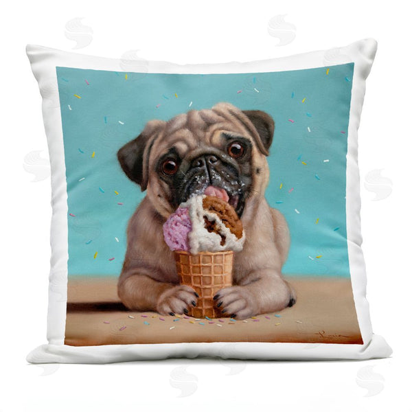 Stupell Industries Lucia Heffernan | Neapawlitan Ice Cream & Dog Printed Throw Pillow