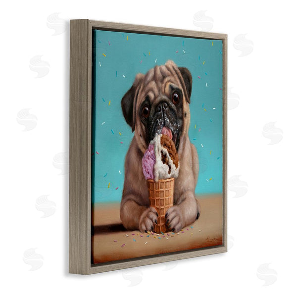 Stupell Industries Lucia Heffernan | Neapawlitan Ice Cream & Dog Wall Art