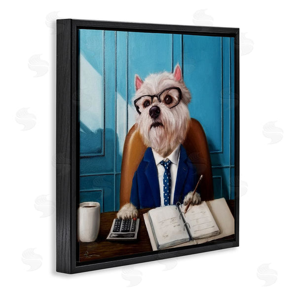 Stupell Industries Lucia Heffernan | Office Worker Terrier Dog Wall Art