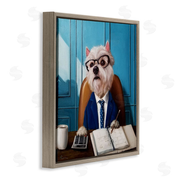 Stupell Industries Lucia Heffernan | Office Worker Terrier Dog Wall Art