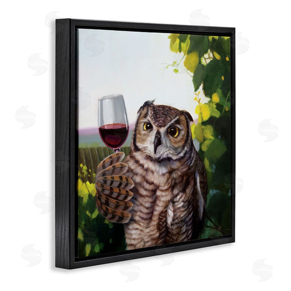 Stupell Industries Lucia Heffernan | Owl Drinking Red Wine