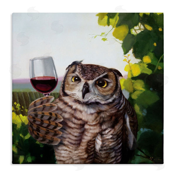 stupell industries Lucia Heffernan | Owl Drinking Red Wine