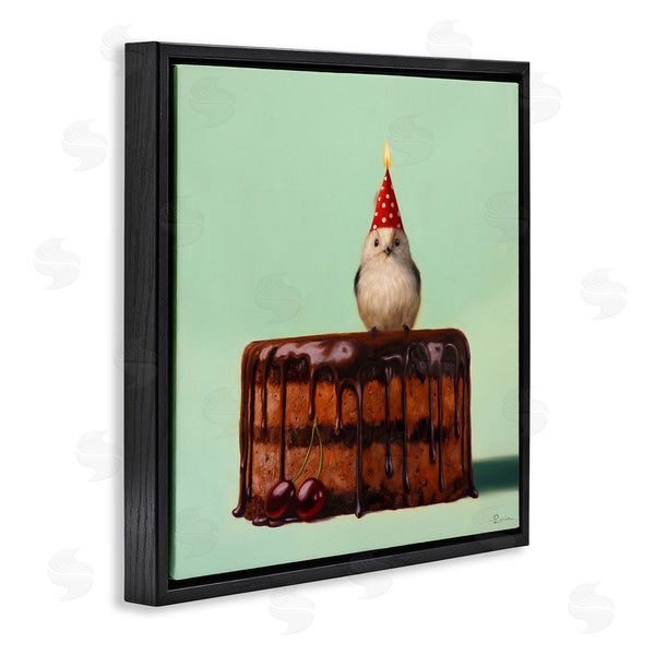 Stupell Industries Lucia Heffernan | Party Hat Bird Chocolate Cake Wall Art