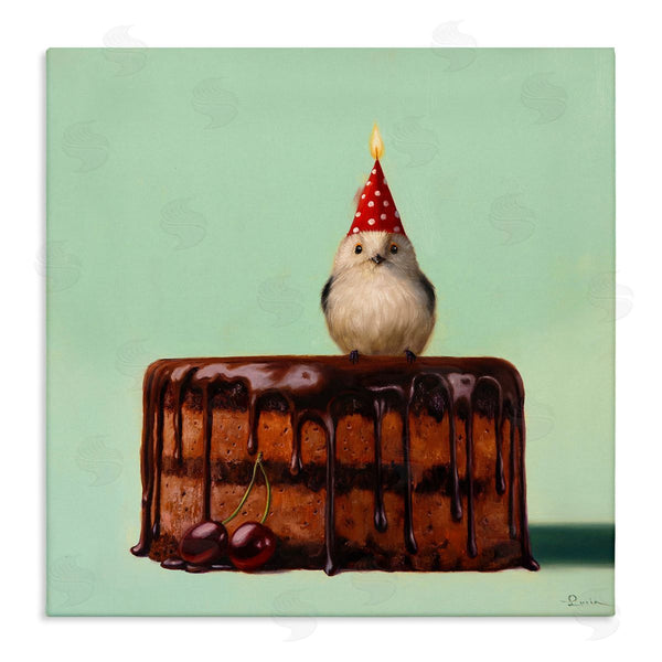 stupell industries Lucia Heffernan | Party Hat Bird Chocolate Cake Wall Art
